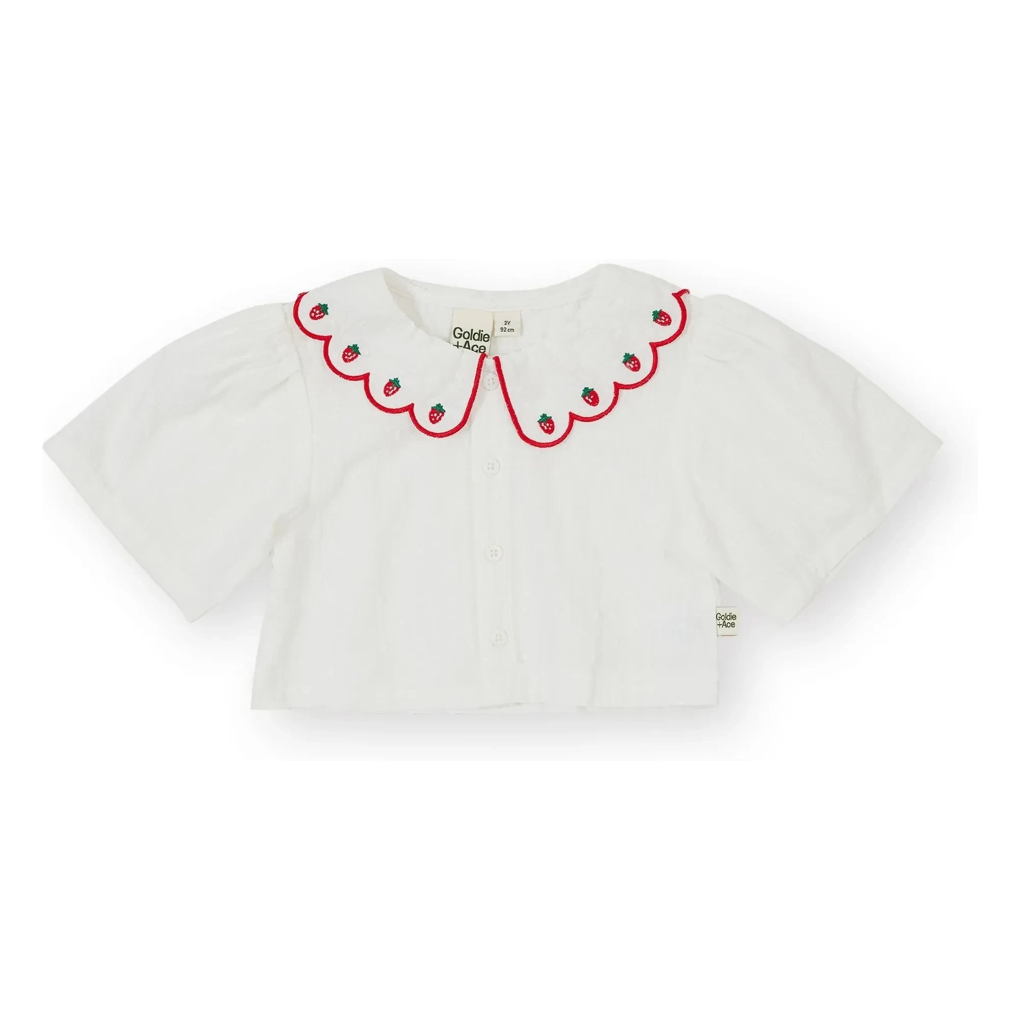 Goldie + Ace - Blusa corta fresa | Marfil