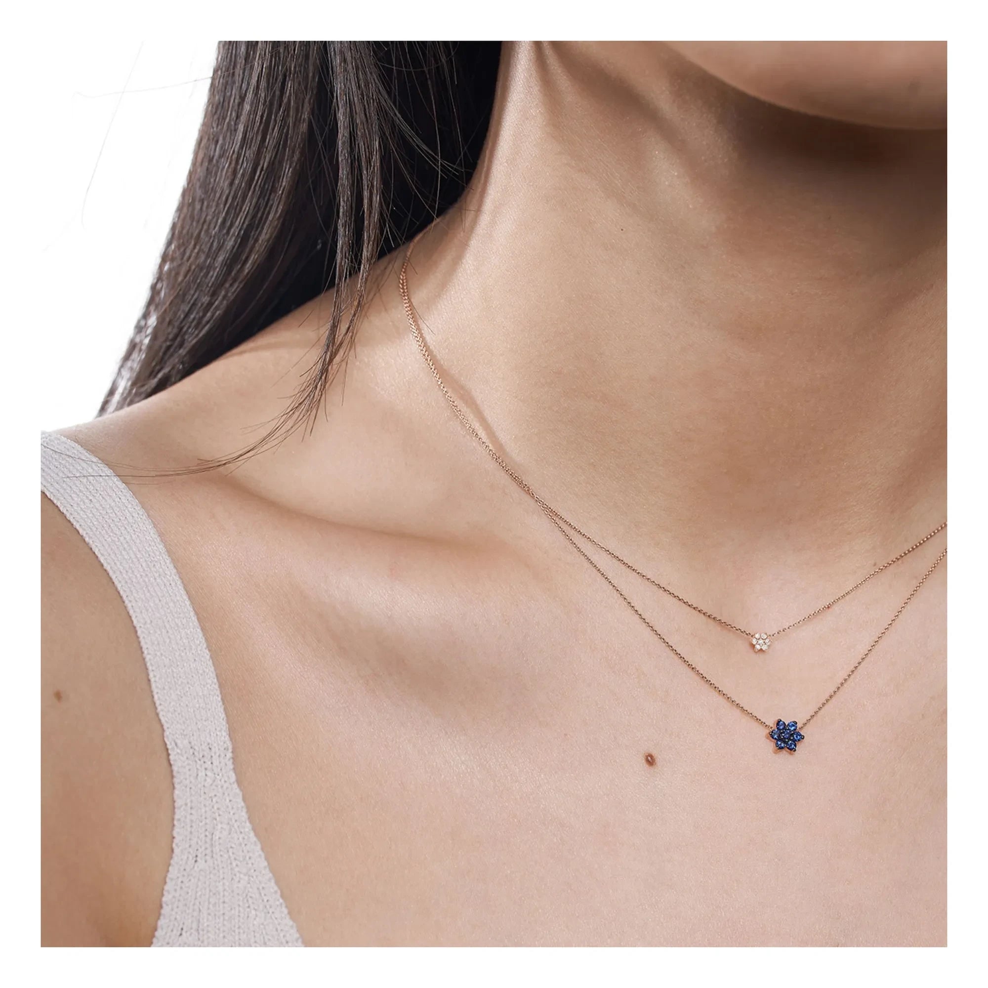 Ginette NY - Collar Mini Diamond Star | Oro Rosa