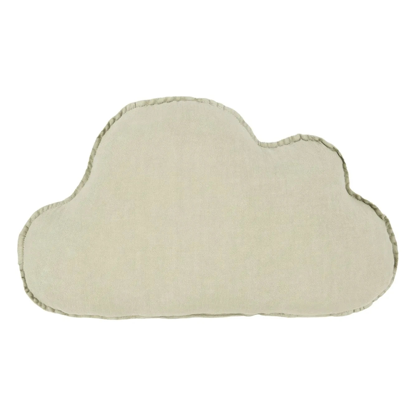 Nobodinoz - Cojín Nube - Lino francés | Verde matcha