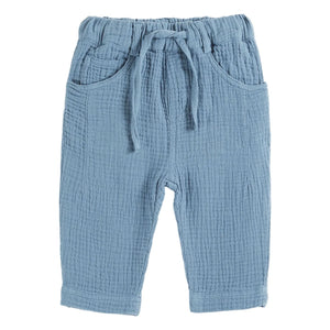 Emile et Ida - Pantalones de gasa de algodón | Azul grisáceo