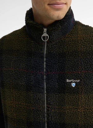 Barbour - Chaqueta de Polar con Cremallera a Cuadros | Caqui