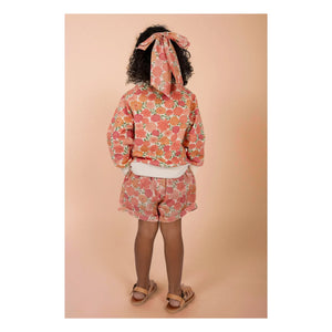 Loir - Camille Short Flores de Algodón Orgánico | Coral