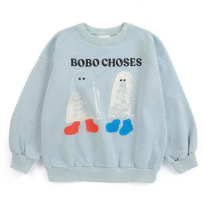 Bobo Choses - Sudadera fantasma de algodón orgánico Bobo Choses | Azul Claro