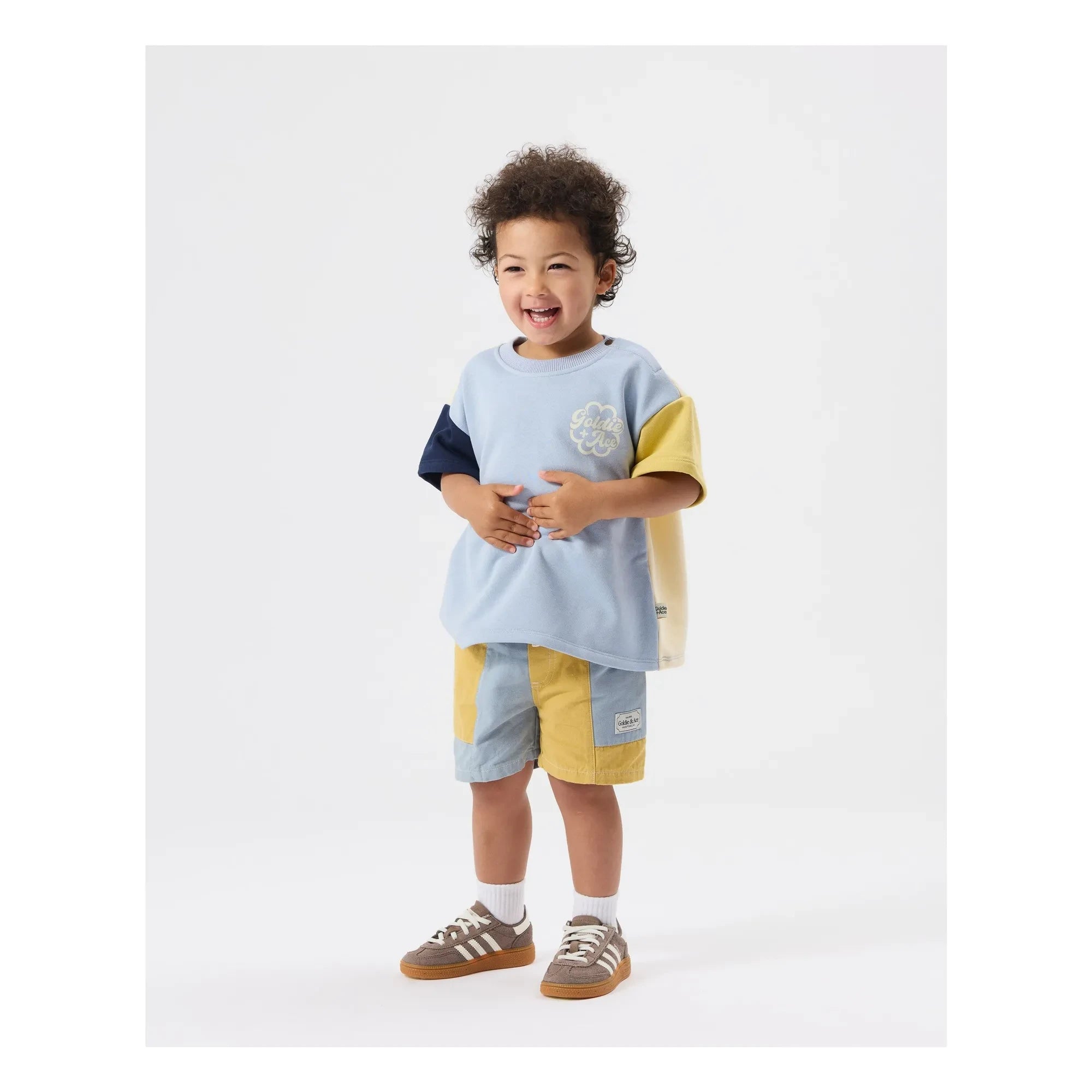 Goldie + Ace - Camiseta oversize gruesa | Azul claro