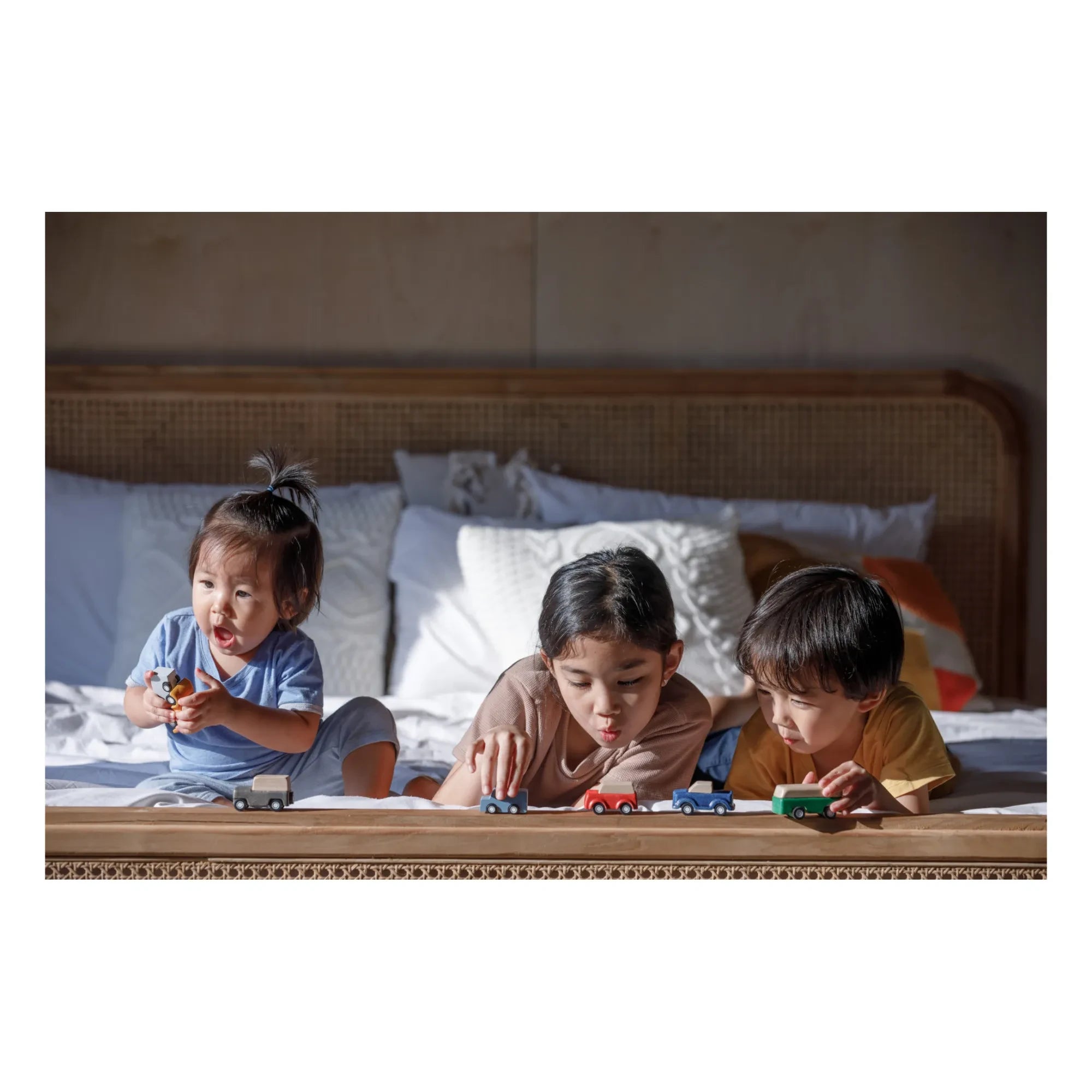 Plan Toys - Mini Vehículos de Madera - Set de 5
