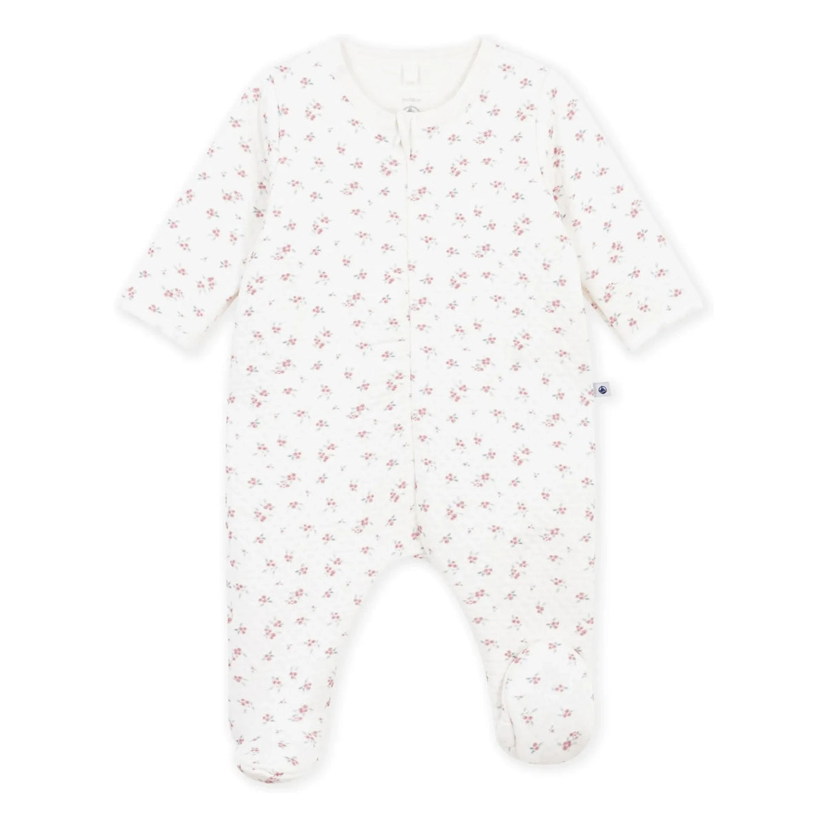 Petit Bateau - Pijama de dormir floreado de algodón orgánico tubique | Blanco