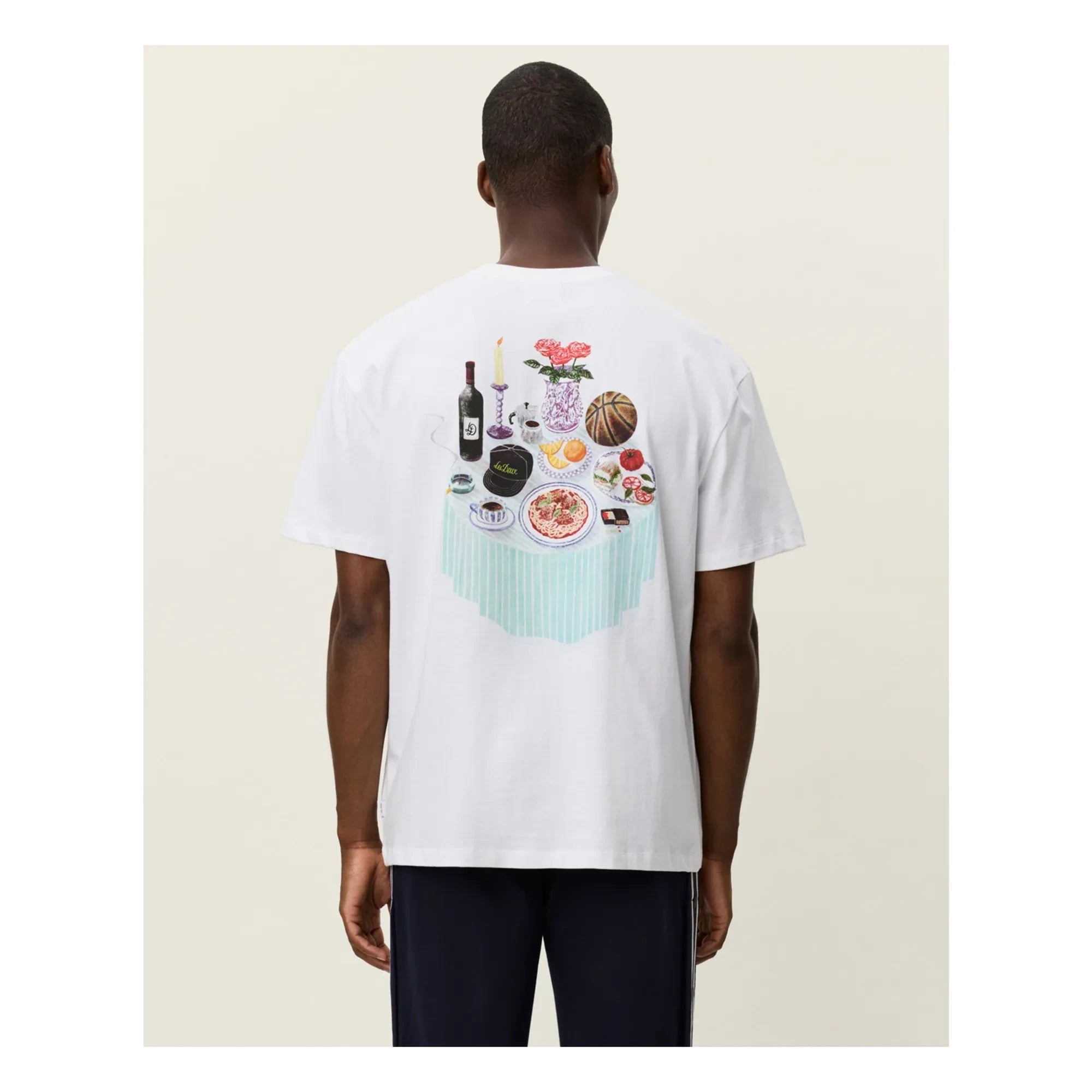 Les Deux - Camiseta de cuello redondo Cole de algodón orgánico | Marrón