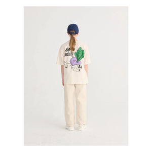 Bobo Choses - Camiseta Oversize Rapid Radish Algodón Orgánico | Blanco