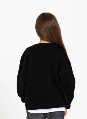Finger in the nose - Sally Gato Negro Jersey de Merino | Negro