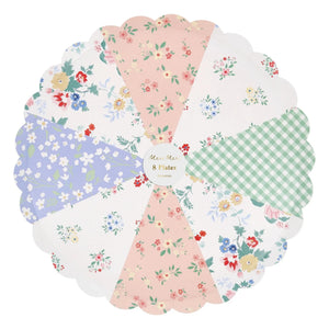 Meri Meri - Platos de patchwork - Set de 8