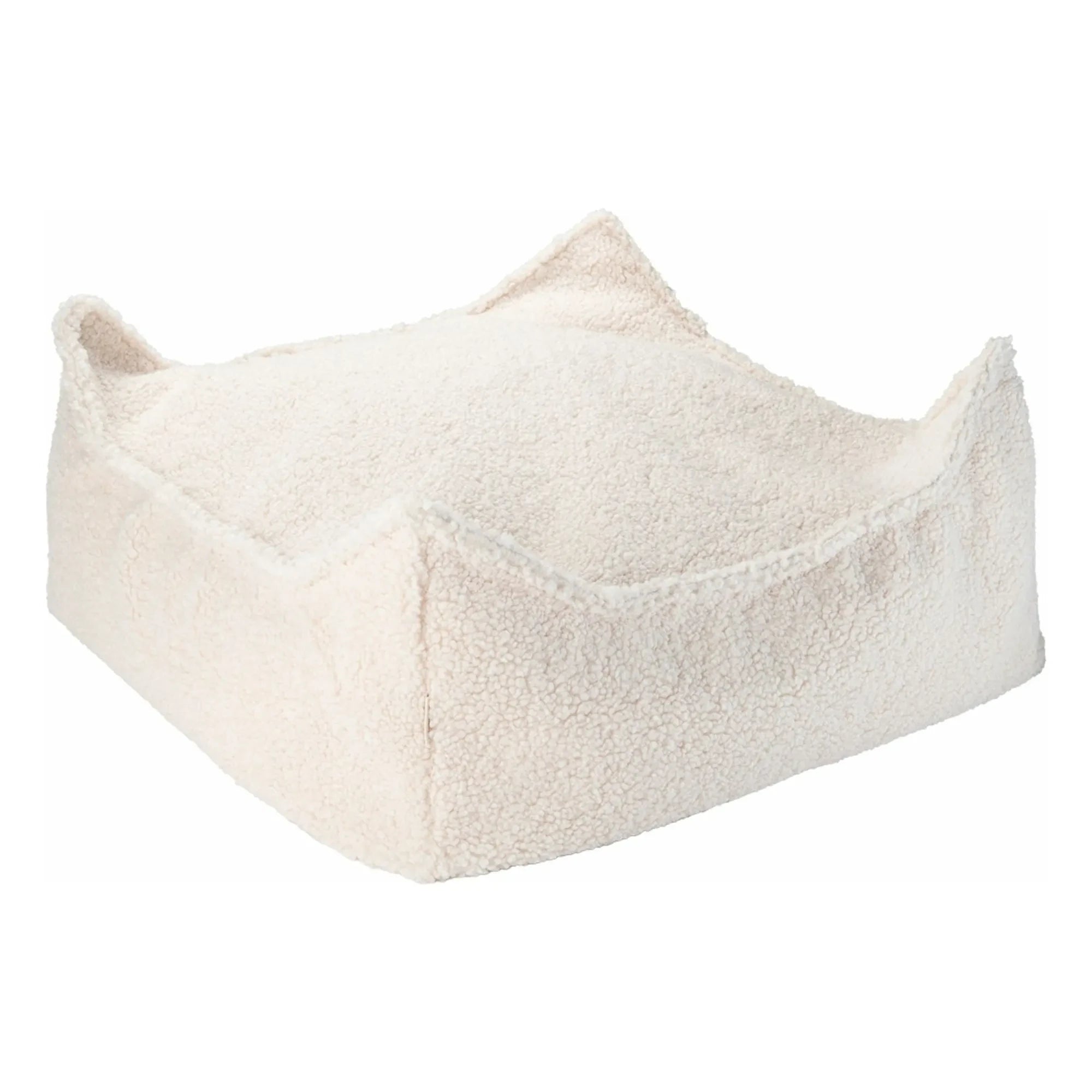 Wigiwama - Puf otomano de tejido Teddy | Crudo