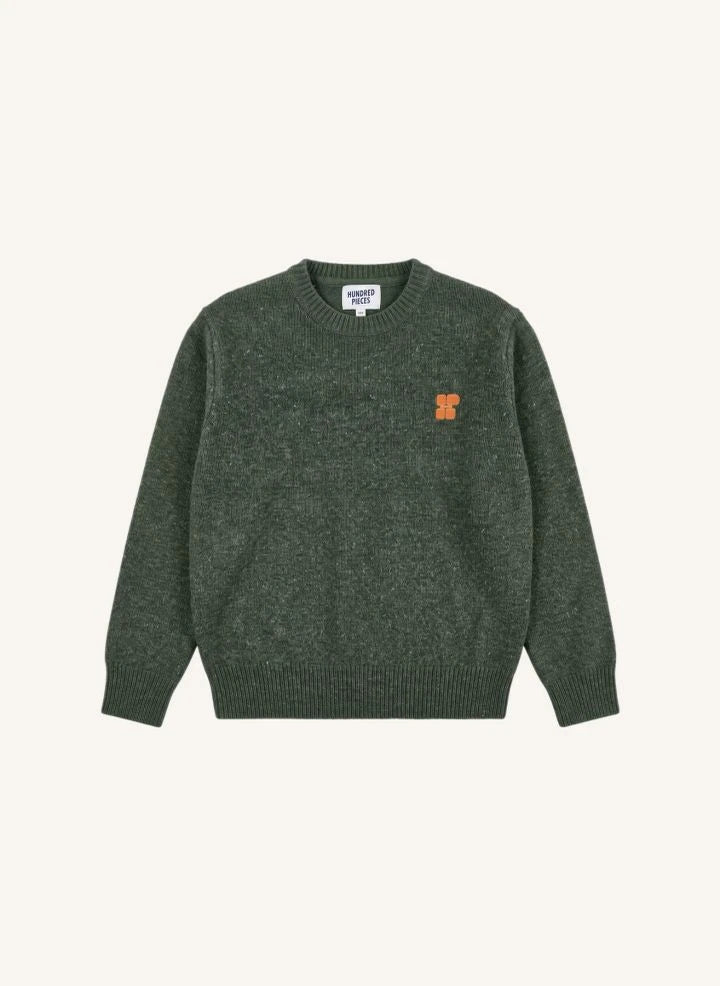 Hundred Pieces - Suéter de lana merino Mika | Haki