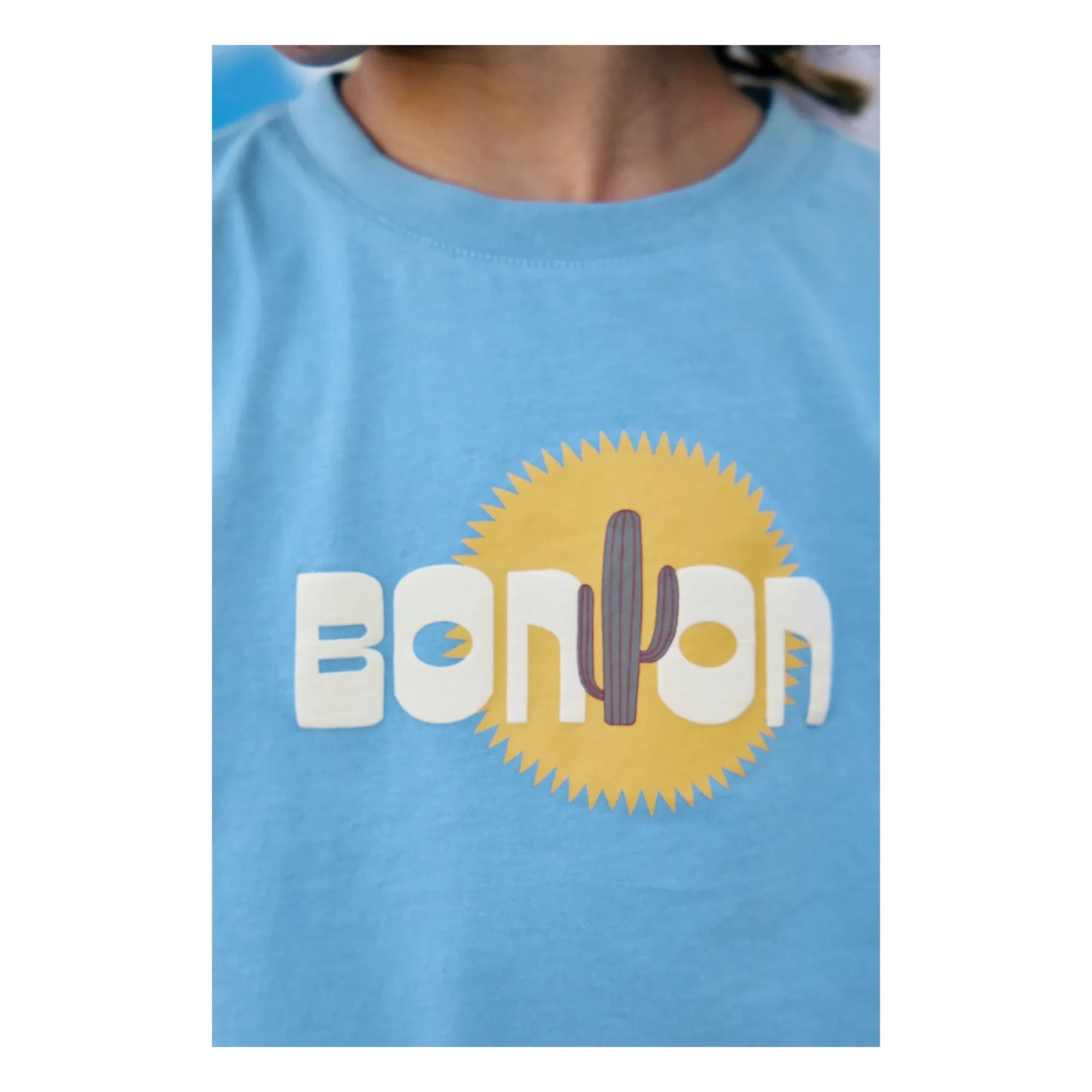 Bonton - Camiseta Cactus de tubo | Azul claro