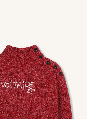 Zadig & Voltaire - Jersey Voltaire con botones | Rojo frambuesa
