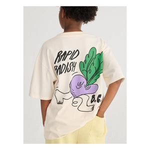 Bobo Choses - Camiseta Oversize Rapid Radish Algodón Orgánico | Blanco