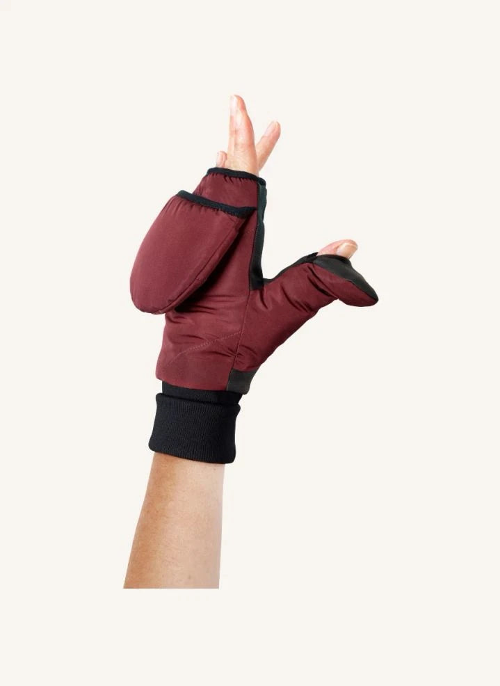 Fudoon - Guantes convertibles | Burdeos