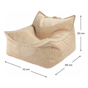 Wigiwama - Sillón de terciopelo | Marrón claro