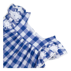 Tartine et Chocolat - Vestido de muselina con volantes | Azul real