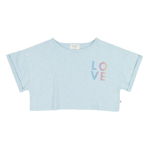Jenest - Lizzy Love Crop Top de Algodón Orgánico | Azul claro