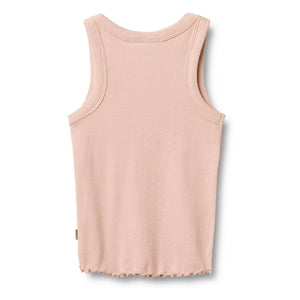 Trigo - Camiseta de tirantes acanalada de algodón orgánico Minka | Rosa pálido