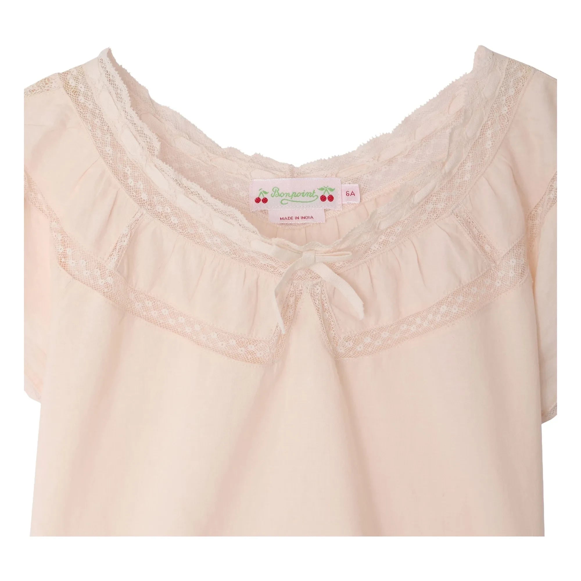 Bonpoint - Blusa de algodón orgánico Leana | Rosa empolvado