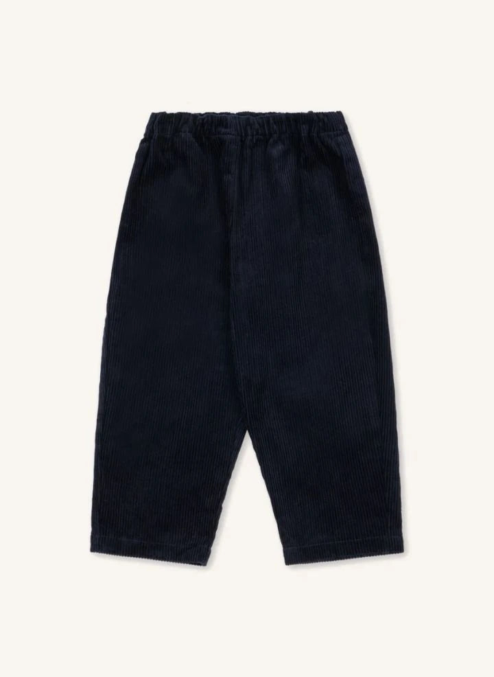 Konges Sløjd - Sully Pantalón de pana acanalada de algodón orgánico | Azul marino
