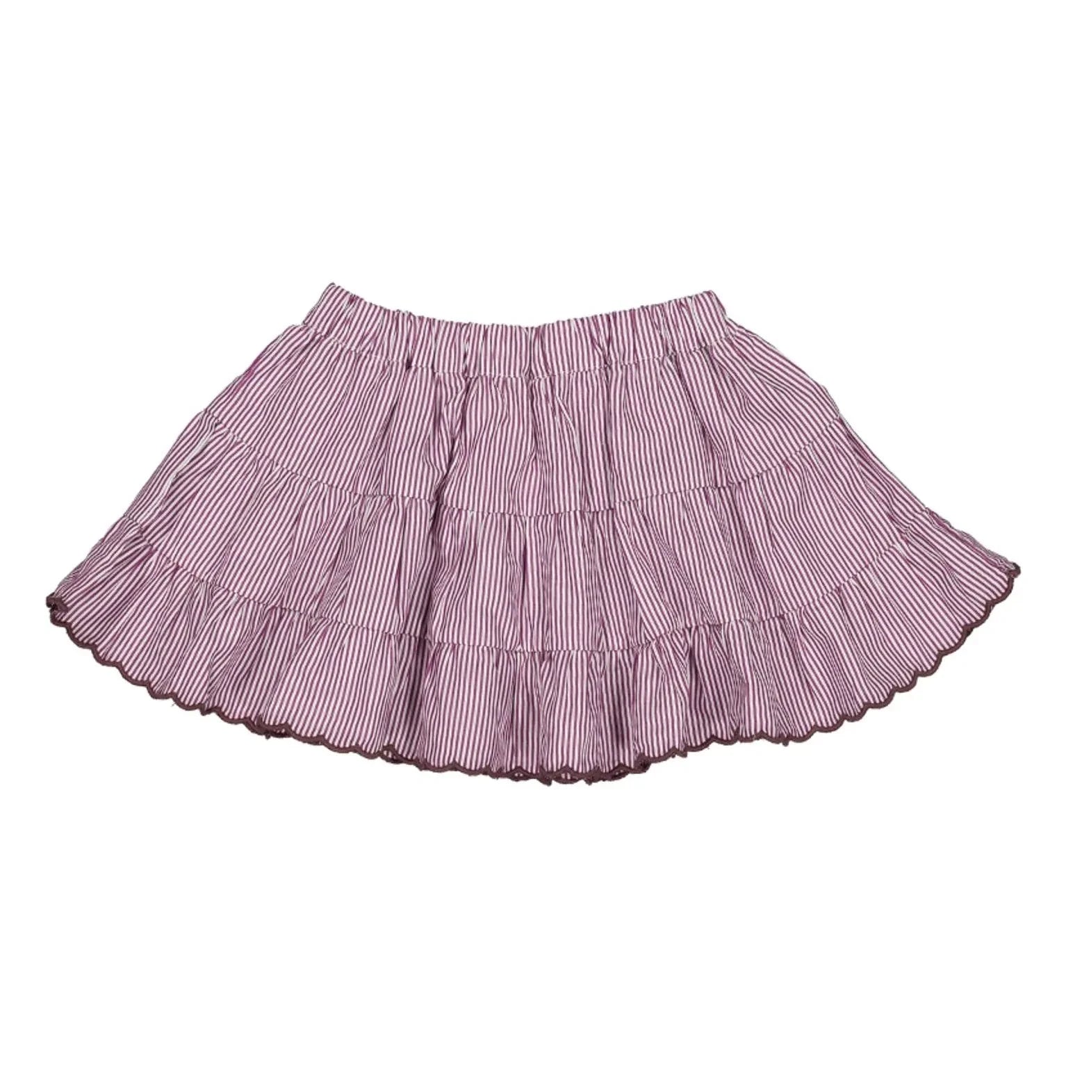 Falda Bea con rayas borgoña de Loir | Morado