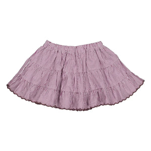 Falda Bea con rayas borgoña de Loir | Morado