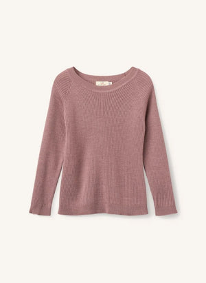Copenhagen Colors - Klasik Çizgili Merino Yün Kazak | Toz Pembe