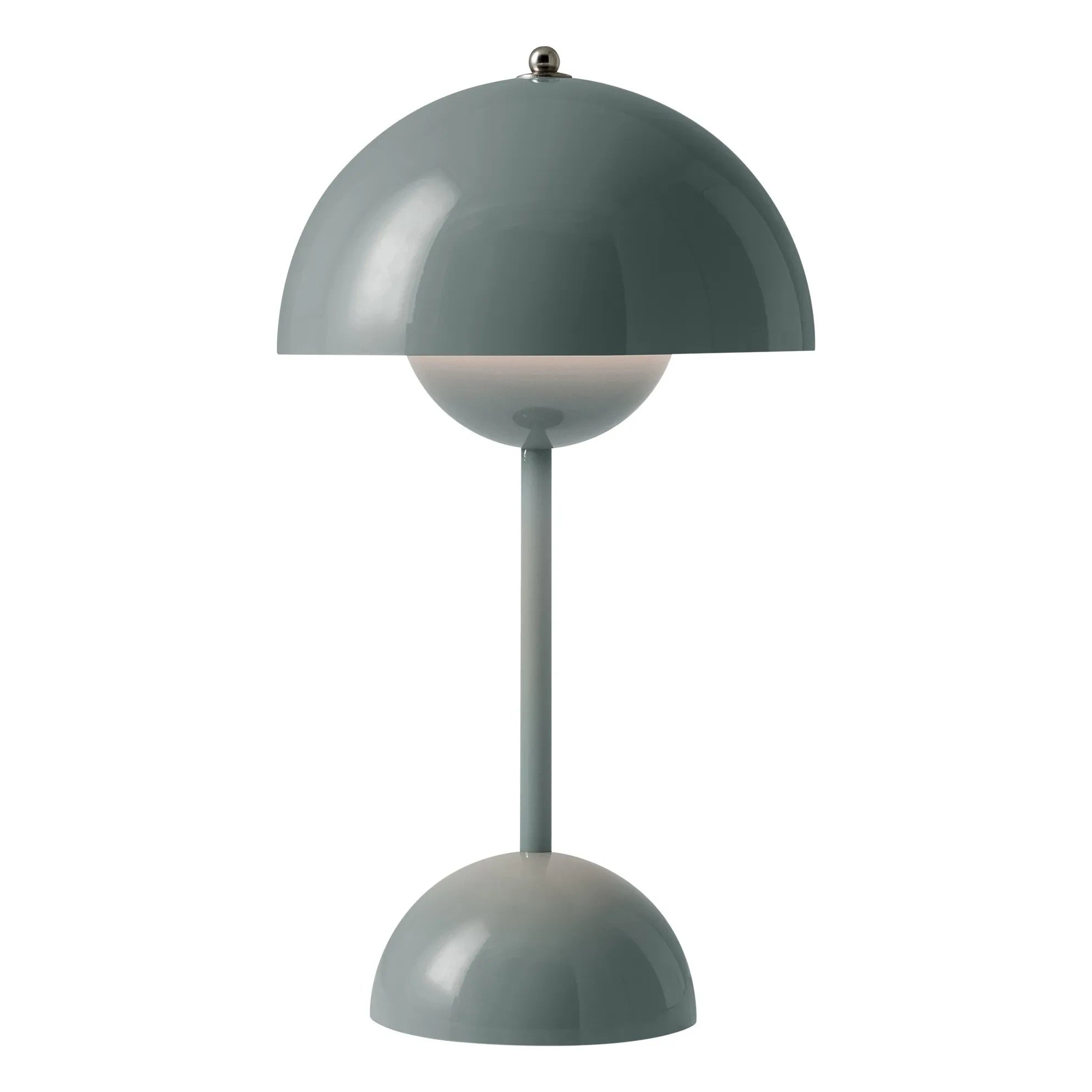 & Tradition - Lámpara de mesa portátil Flowerpot VP9, Vernon Panton | Gris azulado