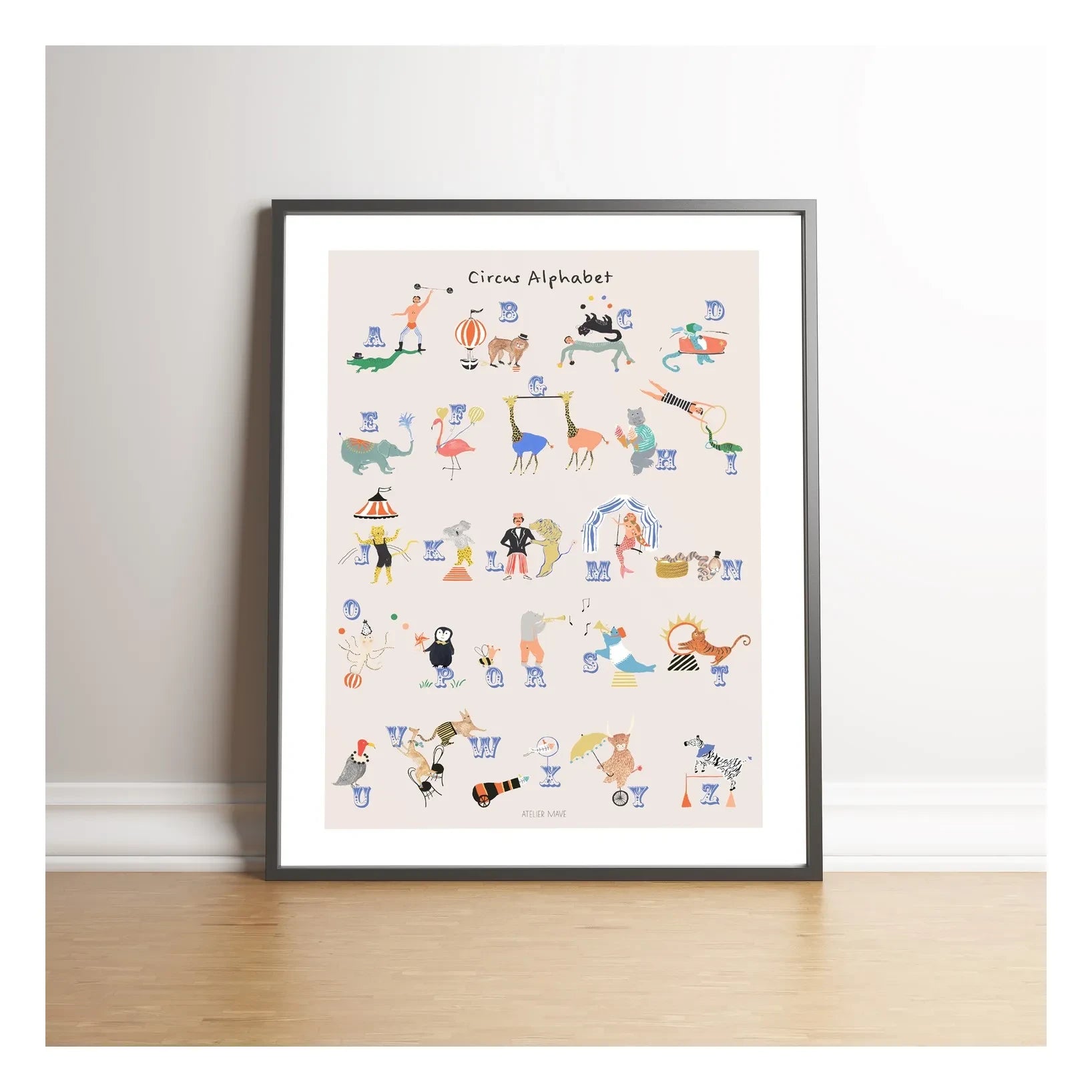 Atelier Mave - Póster del Alfabeto del Circo