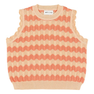Morley - Xelmo Wave Top de ganchillo | Naranja