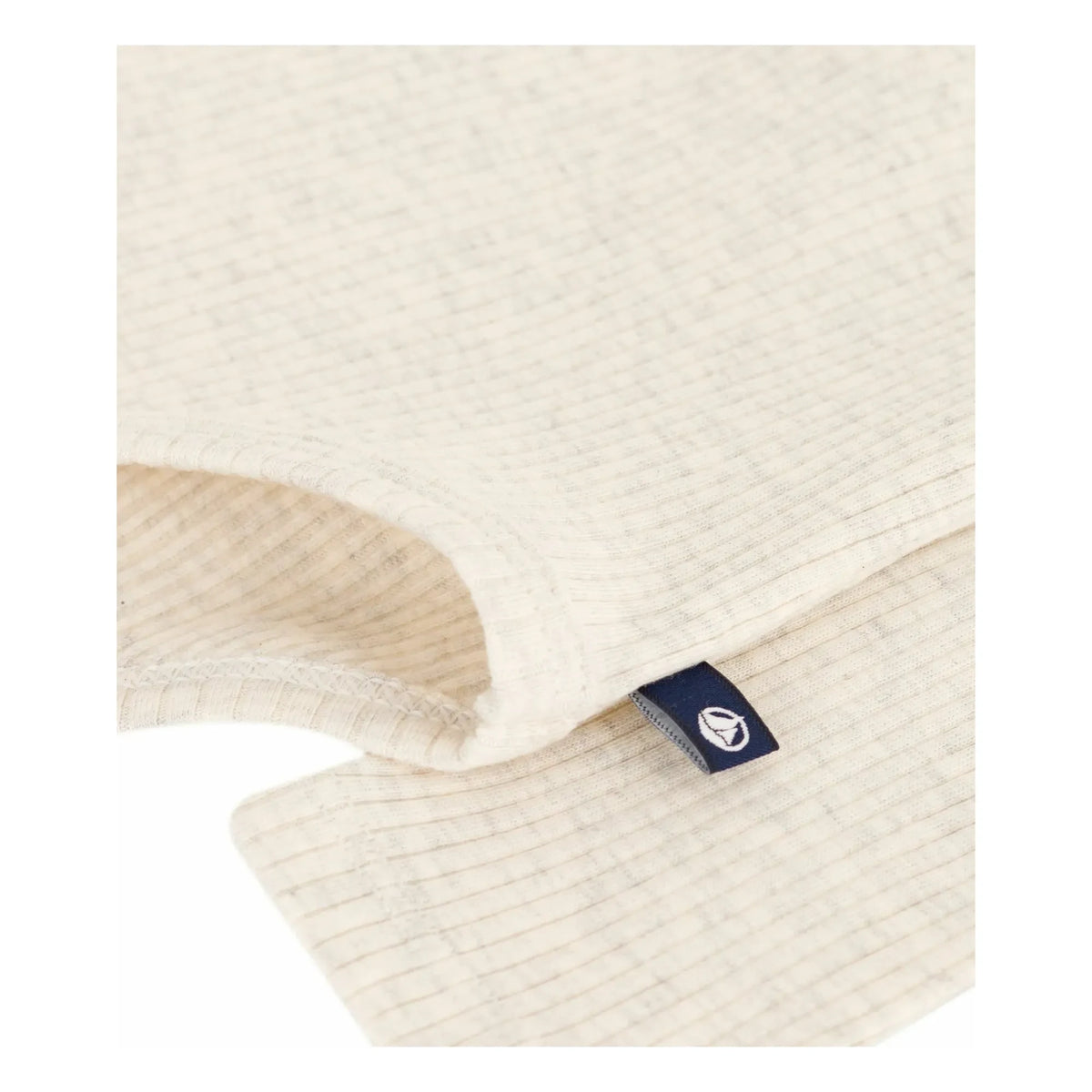 Petit Bateau - Body de canalé con cuello vuelto | Beige brezo