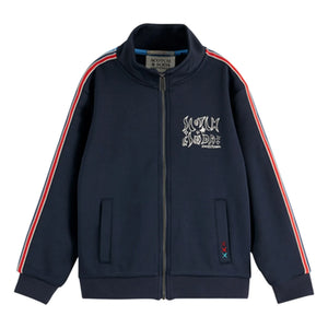 Scotch & Soda - Sudadera de rayas con cremallera | Azul marino