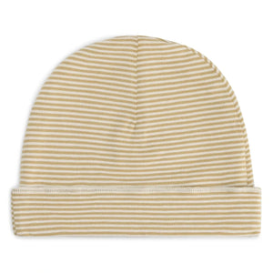 Gray Label - Gorro de algodón orgánico a rayas | Mostaza