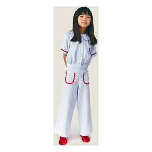 Mipounet - Pantalones Pauline Vichy | Azul