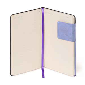 Legami - Cuaderno de líneas con funda suave monocromática - Lila Cósmico - Mi Cuaderno