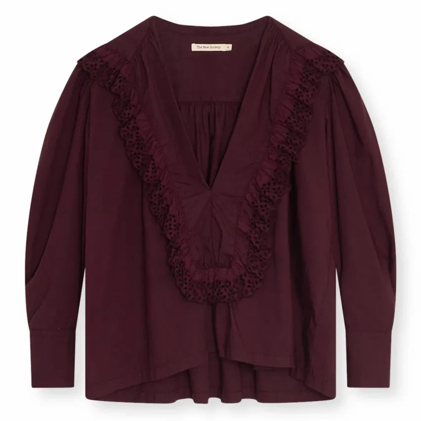 the new society - Blusa de Algodón Vega | Burdeos