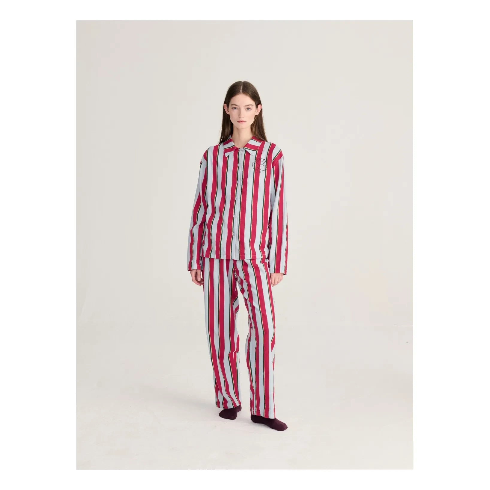 Bobo Choses - Pijama Franela Cuadros Algodón Orgánico | Rojo