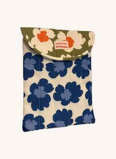 Mini Kyomo - Funda para portátil Hibiscus - Mini Kyomo x Taxi Brousse | Azul