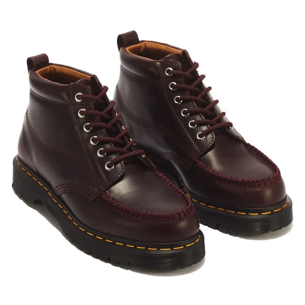 Dr Martens - Botas chukka Lowell con cordones y costura superior | marrón helado