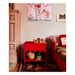 Oeuf NYC - Mesita de noche Moss | Rojo