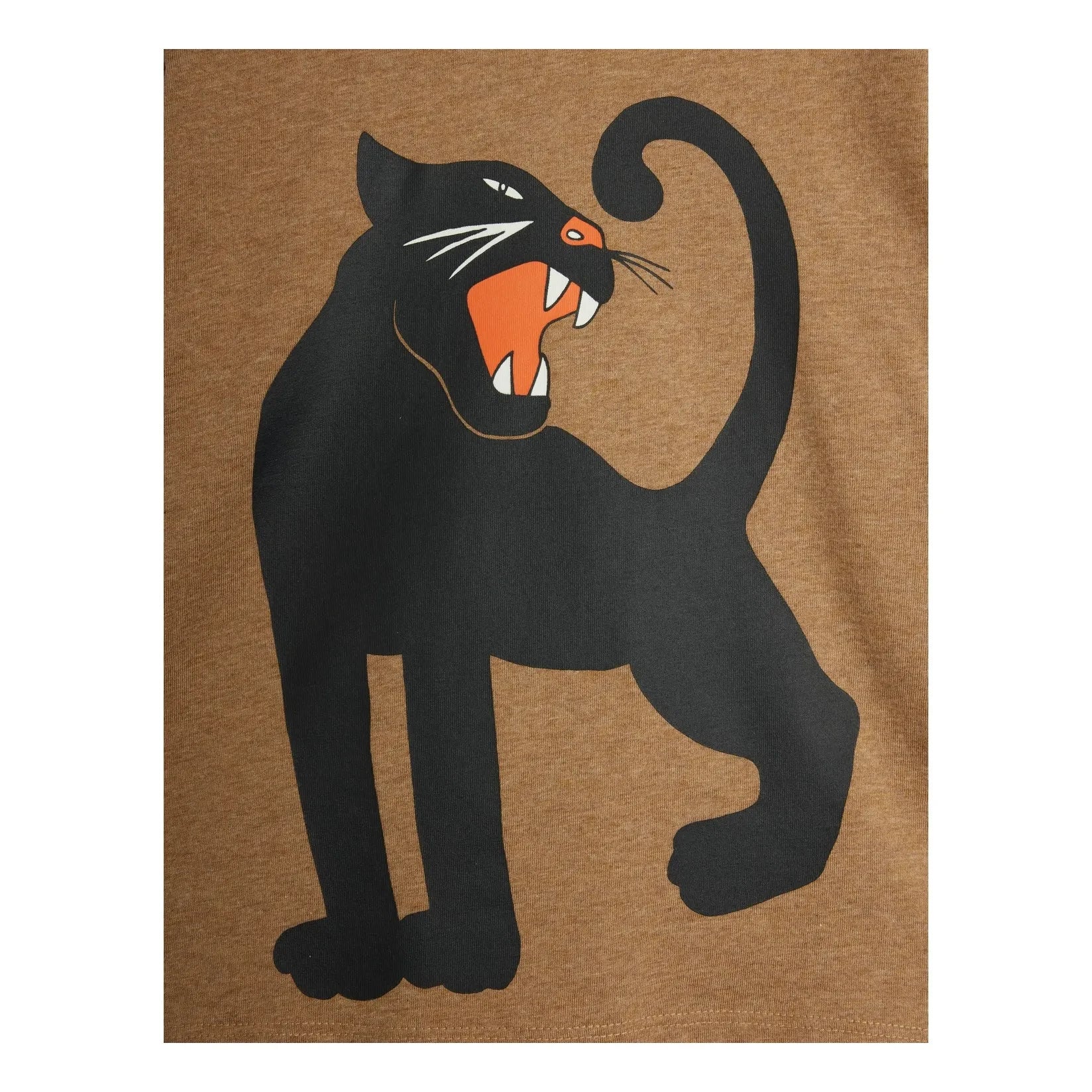 Mini Rodini - Camiseta de algodón orgánico Panther | Marrón