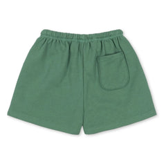 Konges Sløjd - Pantalones cortos de chándal con puntos de algodón orgánico unisex | Verde