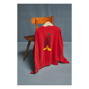 Bobo Choses - Sudadera de algodón orgánico Hidden Monster | Roja