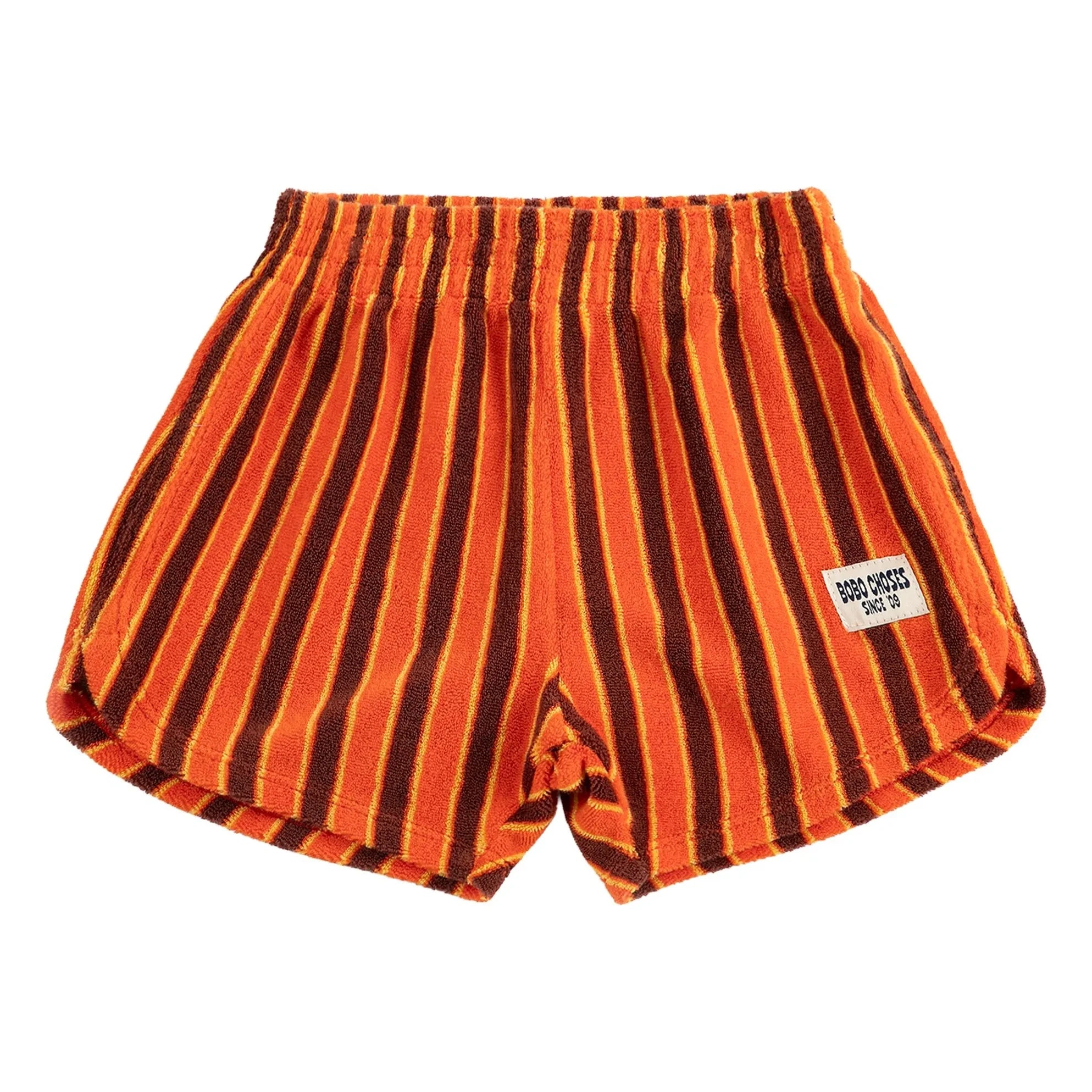 Bobo Choses - Shorts de toalla a rayas | Naranja