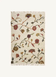 Madam Stoltz - Alfombra de yute tejida a mano | Beige