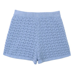 Mipounet - Shorts cortos de ganchillo de cereza azul | Azul