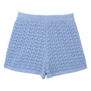 Mipounet - Shorts cortos de ganchillo de cereza azul | Azul