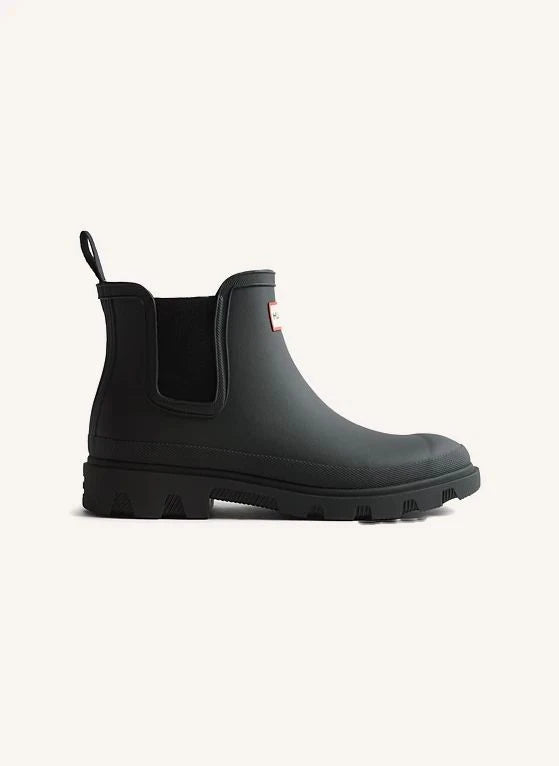 Hunter - Botas Chelsea Downpour Cortas | Negro